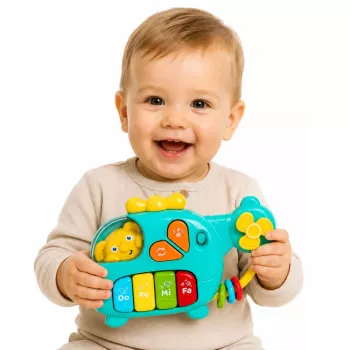 LEAN TOYS Musical Helicopter Educational Piano for Toddlers Melodies Sounds