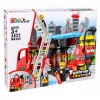 LEAN TOYS Foldable Fire Truck Building Blocks Set ar ugunsdzēsēju figūrām, gaismām un skaņām, 94 detaļas