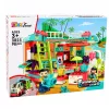 LEAN TOYS Folding Camper Construction Bricks Figures Lights Sounds 98 pcs.