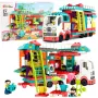 LEAN TOYS Folding Camper Construction Bricks Figures Lights Sounds 98 pcs.
