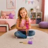 LEAN TOYS Anlily lelle rozā kleitā ar somiņu, rotaslietām un aksesuāriem