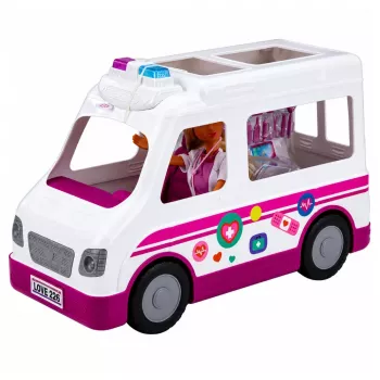 LEAN TOYS Anlily Ārsta un Medmāsas Leļļu Komplekts ar Ātro Palīdzību