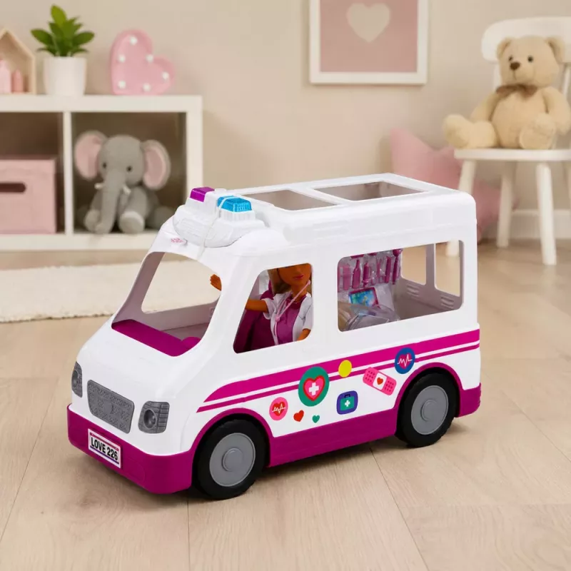 LEAN TOYS Anlily Ārsta un Medmāsas Leļļu Komplekts ar Ātro Palīdzību