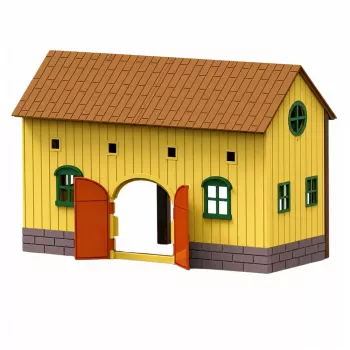 LEAN TOYS Saimniecības Zirgu Stallīšu Komplekts ar Lēkšanas Šķēršļiem, Figūriņām un Aksesuāriem, 69 gab.