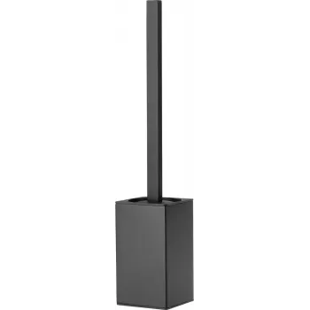 DEANTE Freestanding Toilet Brush Set ar turētāju – Melns, Polirezīns, Nerūsējošais tērauds, Nomaināma birstes galva