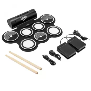 V-TONE RD7 elektronisko bungu komplekts ar USB-C un AUX, 7 paliktņiem, 2 pedāļiem, 12 balsīm