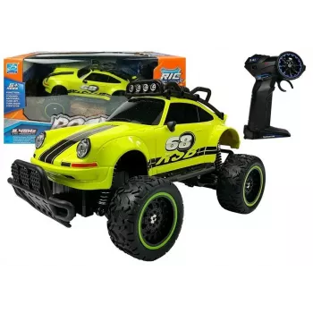 LEAN TOYS Remote Controlled Car Off-Road R/C Beetle Green 2.4G