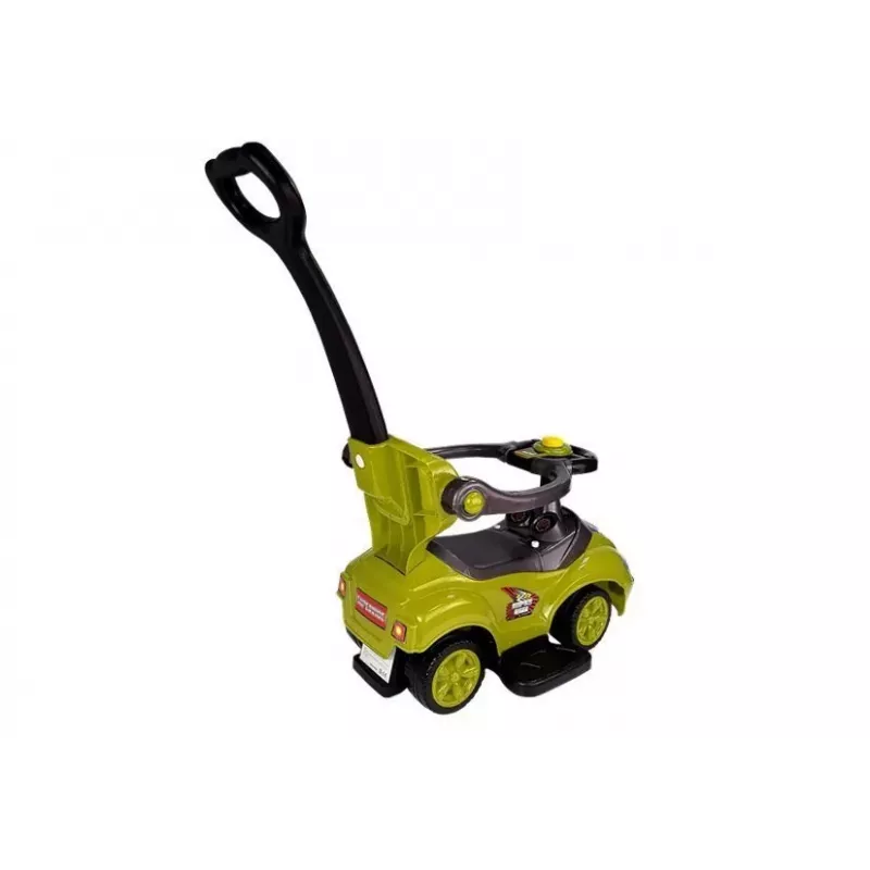 LEAN CARS Toddlers Ride On Push Along with Parent Handle Mega Car 3in1 Yellow
