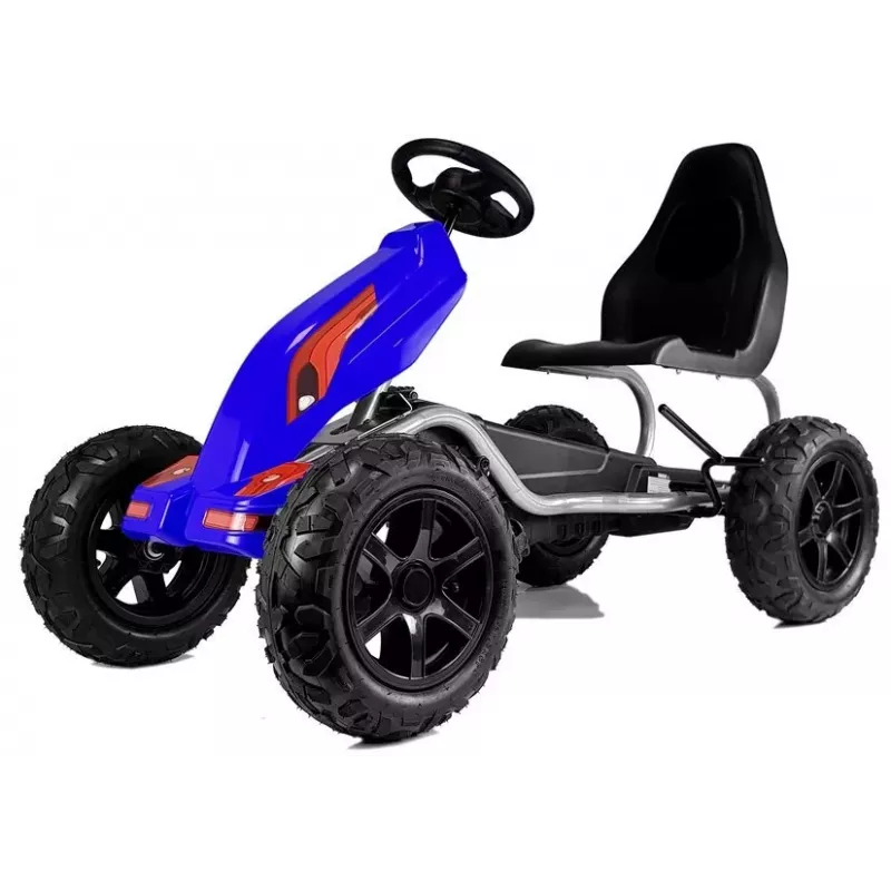 LEAN CARS Pedal Go Kart B012 Inflatable Wheels Blue