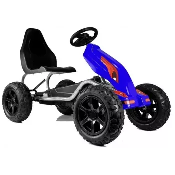 LEAN CARS Pedal Go Kart B012 Inflatable Wheels Blue