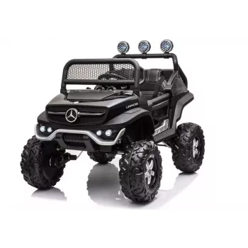 LEAN CARS Electric Ride On Mercedes Unimog S Black