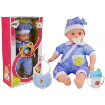 LEAN TOYS Doll Baby 45 cm Blue Clothing