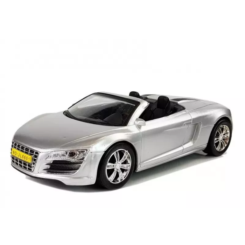 LEAN TOYS Toy Car Cabriolet Silver 1:18