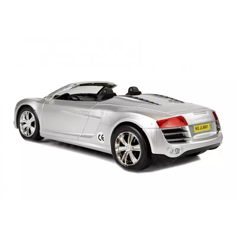 LEAN TOYS Toy Car Cabriolet Silver 1:18
