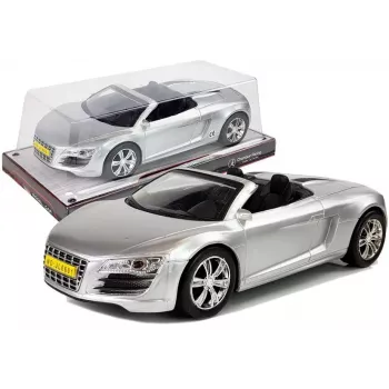 LEAN TOYS Toy Car Cabriolet Silver 1:18