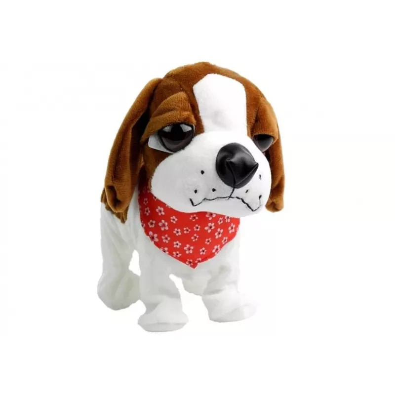 LEAN TOYS Interactive Dog On a Leash Barks Wags Tail Sensors