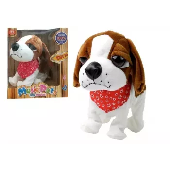 LEAN TOYS Interactive Dog On a Leash Barks Wags Tail Sensors