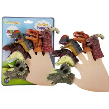 LEAN TOYS Finger Puppets Dinosaurs 5 Pieces