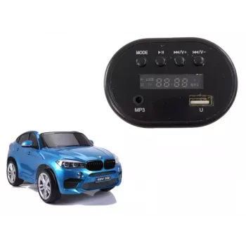 LEAN CARS Music Panel for Electric Ride-On JJ2168 - Replacement Part with USB, AUX, SD Card, 12V