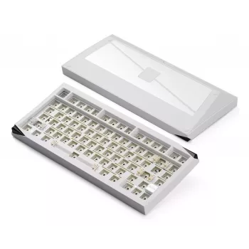 AKKO DIY Barebone Mechanical Keyboard Kit 75% 82-Key Triple Mode Hot-Swappable Gasket Mount White