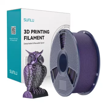 SUNLU PLA+ Silk Dual Color Filament (Black and Purple) 1.75mm 1kg