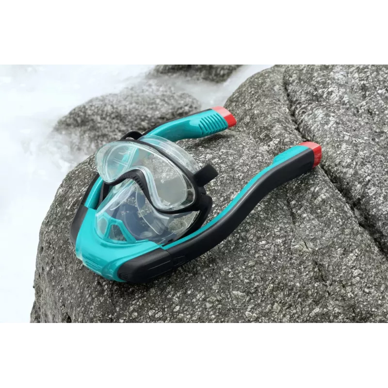 Bestway 24058 Pilnās Sejas Snorkelēšanas Maska L/XL Melna/Zila