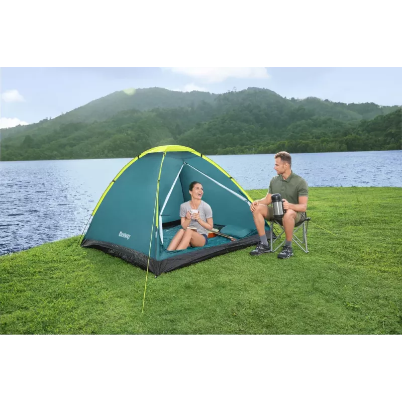 Bestway 68084 Tourist Tent 145 x 205 x 100 cm Double Dome Tent 2 Person Green/Grey