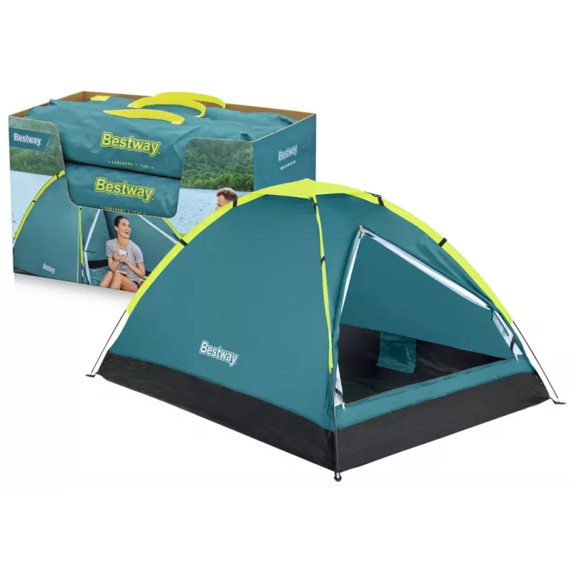 Bestway 68084 Tourist Tent 145 x 205 x 100 cm Double Dome Tent 2 Person Green/Grey
