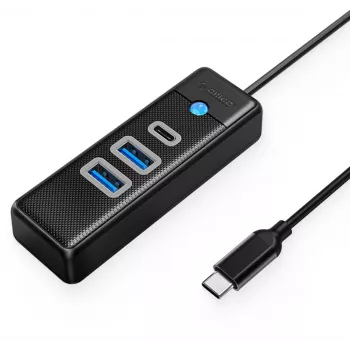 ORICO USB-C to 2x USB 3.0 + USB-C Hub, 5 Gbps, 0.15m, Black
