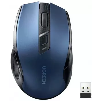 Ugreen MU006 Bezvadu optiskā pele 2.4GHz / Bluetooth 5.0 4000 DPI - Zila
