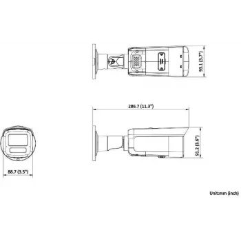 Hikvision DS-2CD2T86G2H-IS2U/SL(2.8mm) 8MP Bullet IP kamera ar AcuSense, strobe gaismu un audio trauksmi