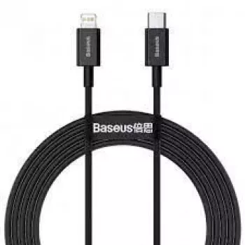 Baseus Cafule Series USB-C to Lightning kabelis 2m Melns CATLYS-C01