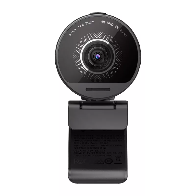 EMEET SmartCam S800 4K UHD Webcam ar autofokusu, diviem mikrofoniem, privātuma aizvaru, USB-C