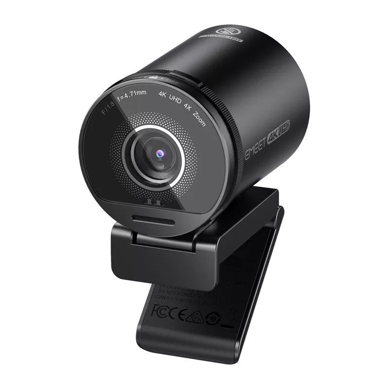 EMEET SmartCam S800 4K UHD Webcam ar autofokusu, diviem mikrofoniem, privātuma aizvaru, USB-C