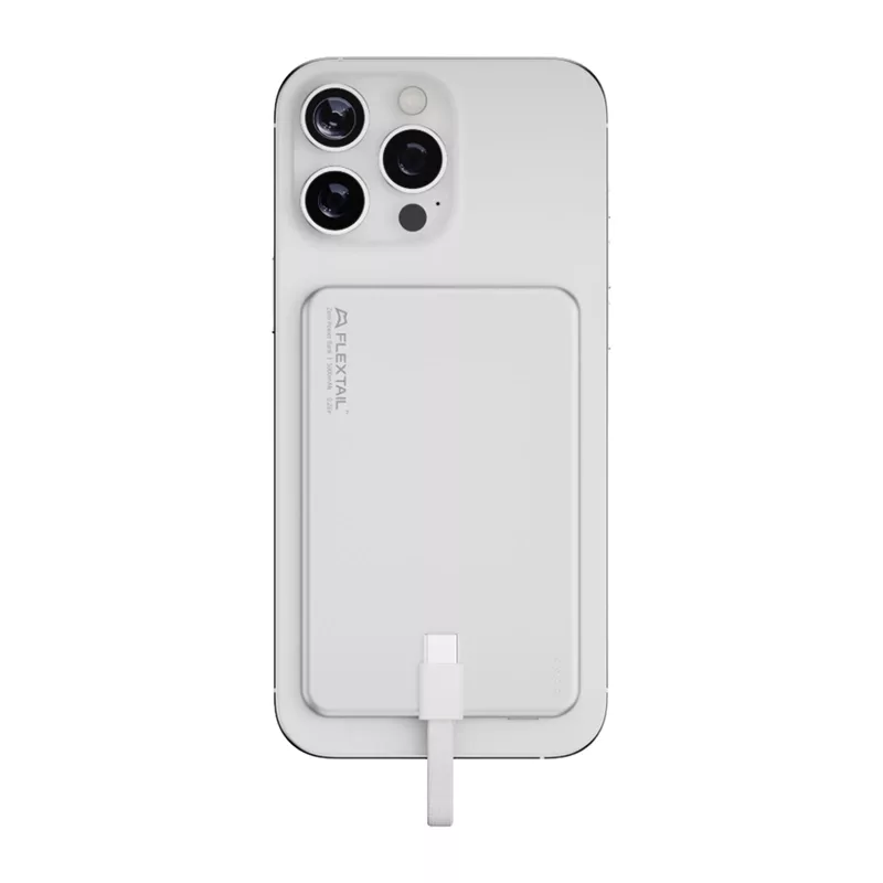 Flextail Zero Power Metal 5000 mAh Power Bank, sudrabkrāsas
