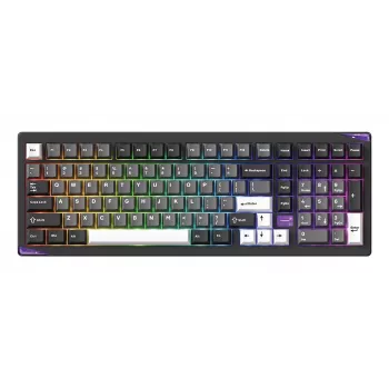 AKKO GEM 02 VIA vadu mehāniskā tastatūra, TKL 87 taustiņi, melna & sudraba, hot-swappable, RGB, USB-C
