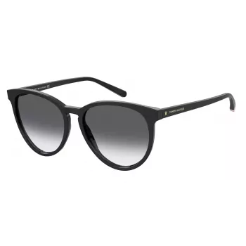 TOMMY HILFIGER Sieviešu saulesbrilles TH1724S8079O – Melns rāmis, Pelēkas lēcas, 56mm