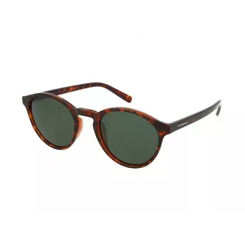 POLAROID PLD1013S807 Unisex saulesbrilles - Melns rāmis, Pelēkas polarizētas lēcas - 50/22/145 mm