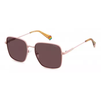 Polaroid PLD6194SX8KJ Sieviešu kvadrātveida polarizētās saulesbrilles - Melna/Rūsgana