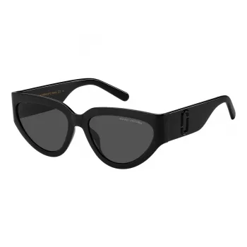 THE MARC JACOBS MARC645S807 Sieviešu saulesbrilles - Melns acetāta rāmis, Pelēkas polikarbonāta lēcas, UV400 aizsardzība