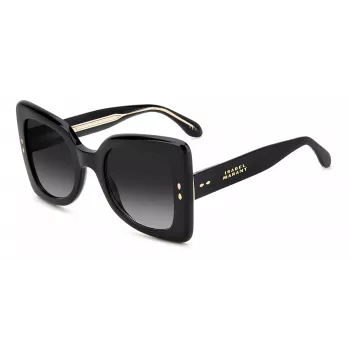 ISABEL MARANT Sieviešu saulesbrilles IM-0120-S-807 - Taisnstūra acetāta rāmis, pelēkas polikarbonāta lēcas, 52mm