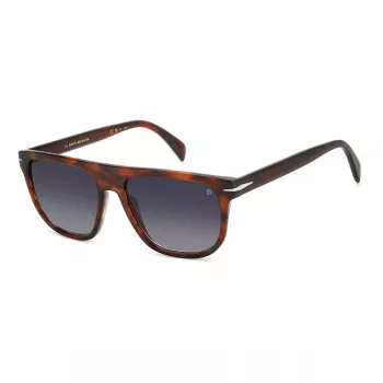 David Beckham DB-7111-S-EX4 Saulesbrilles Vīriešu Kvadrātveida Acetāta Rāmis Melns Pelēkas Lēcas 56/17/145 mm