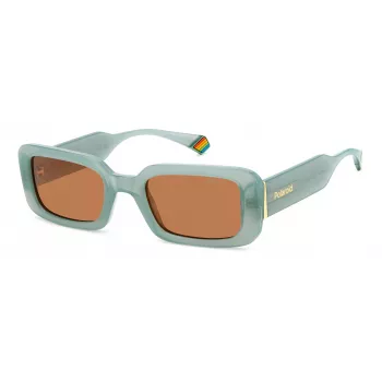 Polaroid PLD6208SX1ED Sieviešu kaķacsveida saulesbrilles – melns rāmis, pelēkas polarizētas lēcas – 52 mm