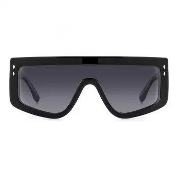 ISABEL MARANT Sieviešu saulesbrilles IM-0155-S-807 Oversized Square Melns Acetāta Rāmis Tumši Pelēkas Polikarbonāta Lēcas 99mm Lēcu Platums 135mm Kājiņu Garums UV400 Aizsardzība