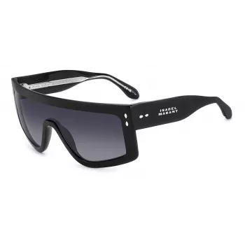 ISABEL MARANT Sieviešu saulesbrilles IM-0155-S-807 Oversized Square Melns Acetāta Rāmis Tumši Pelēkas Polikarbonāta Lēcas 99mm Lēcu Platums 135mm Kājiņu Garums UV400 Aizsardzība