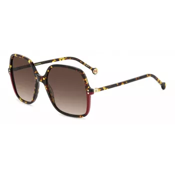CAROLINA HERRERA Sieviešu saulesbrilles HER0244SO63 – Ģeometrisks acetāta rāmis, UV400 aizsardzība, 56 mm lēcas