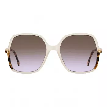 CAROLINA HERRERA Sieviešu saulesbrilles HER0244SSZJ Cat Eye melns acetāts pelēki gradienta lēcas 56/18/140 mm