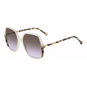 CAROLINA HERRERA Sieviešu saulesbrilles HER0244SSZJ Cat Eye melns acetāts pelēki gradienta lēcas 56/18/140 mm