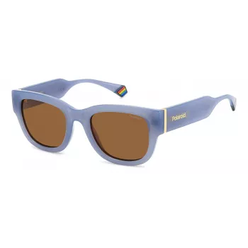 Polaroid PLD6213SXMVU Sieviešu kvadrātveida kaķacs formas saulesbrilles Havana Green Polarized UV400