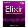Elixir Strings 11027 Custom Light NANOWEB akustiskās ģitāras stīgas (11-52)